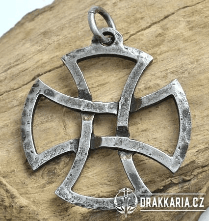 TEMPLÁŘSKÝ KŘÍŽ, KOVANÝ AMULET