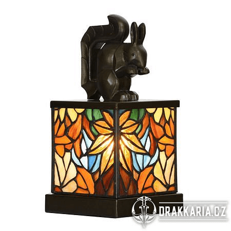 VEVERKA V LESE, ART DECO LAMPA, HOLANDSKO