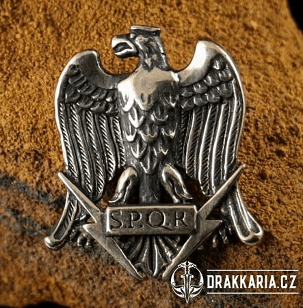 AQUILA, ŘÍMSKÁ ORLICE S.P.Q.R., PŘÍVĚŠEK, BRONZ