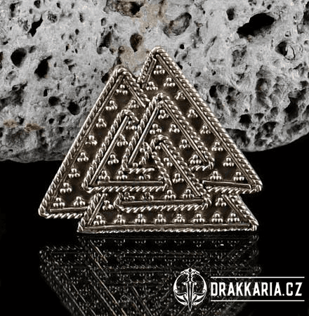 VALKNUT, VIKINGSKÝ AMULET, BRONZ