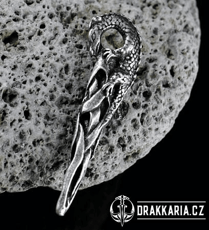 KELTSKÝ DRAK, FANTASY AMULET, CÍNOVÝ PŘÍVĚŠEK