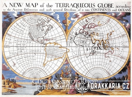 A NEW MAP OF THE TERRAQUEOUS GLOBE, HISTORICKÁ MAPA, FAKSIMILE