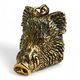 DIVOČÁK - KANEC, MASIVNÍ AMULET KANČÍ HLAVA BRONZ - PŘÍVĚSKY - ŠPERKY