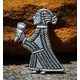 VALKÝRA S ROHEM - PŘÍVĚŠEK, ZINEK - VIKINGSKÉ AMULETY - ŠPERKY
