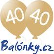 Balónek 40. narozeniny zlatý metalický