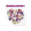 Okenní fólie 6865 srdce z květů 30x33,5 cm