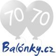 Balónek 70. narozeniny stříbrný metalický