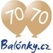Balónek 70. narozeniny zlatý metalický