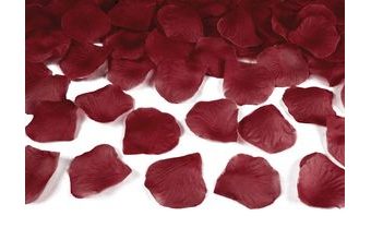 Okvětní lístky růže tmavě červené 100ks