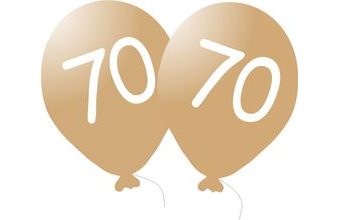 Balónek 70. narozeniny zlatý metalický