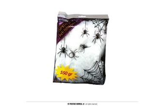 Pavučina bílá 550g + 4 pavouci - Halloween