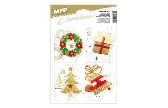 jmenovky na dárky vánoční 3D 6,5x8cm (4ks) 1240784