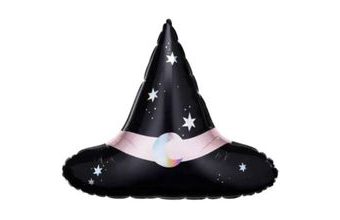 Foliový balónek klobouk - Halloween - Čarodějnice - 60 cm