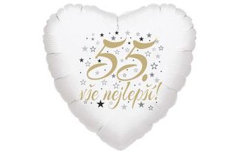 55. narozeniny balónek srdce