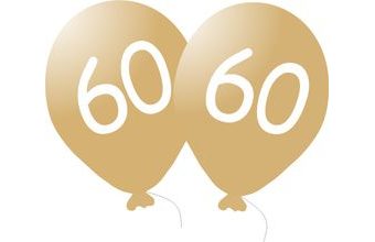 Balónek 60. narozeniny zlatý metalický