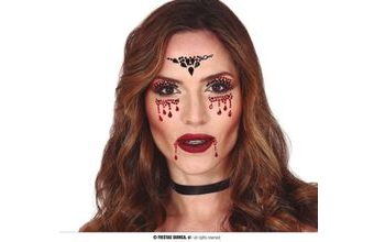 Nalepovací kamínky na obličej - Vampír - Halloween