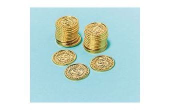 Mince zlaté 144 ks 3,4 cm x 3,4 cm