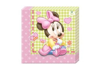 Minnie Baby ubrousky žluto růžové 20ks 33cm x 33cm