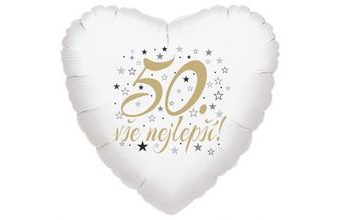 50. narozeniny balónek srdce