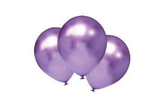 Balónky chromové fialové 6 ks 30 cm