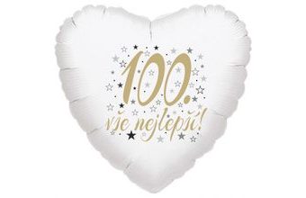 100. narozeniny balónek srdce