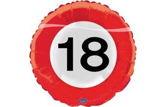 Balón foliový dopravní značka 18, 43 cm