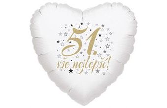51. narozeniny balónek srdce