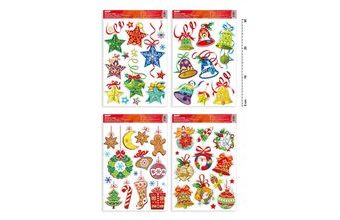 okenní fólie vánoce glitr VA007 20x30cm 8885727