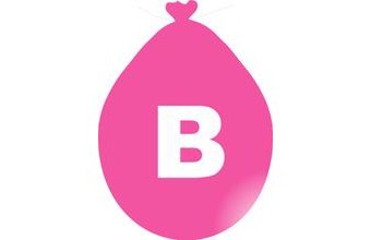 Balónek písmeno B růžové