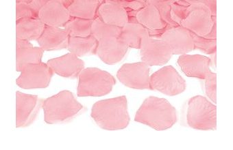 Okvětní lístky růže světle růžové 100ks