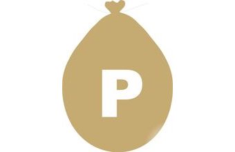 Balónek písmeno P zlaté