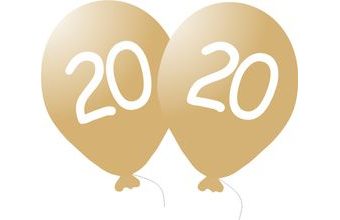 Balónek 20. narozeniny zlatý metalický