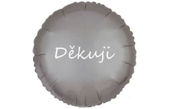 Fóliový balónek stříbrný satén Děkuji