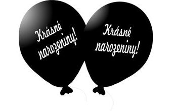 Balónek černy Krásné narozeniny!