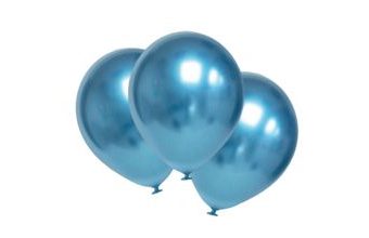 Balónky chromové modré 6 ks 30 cm