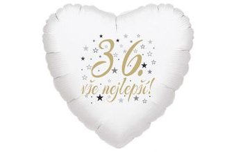 36. narozeniny balónek srdce