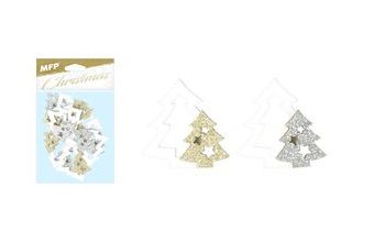 dekorace stromky 6ks 4cm mix 8886116