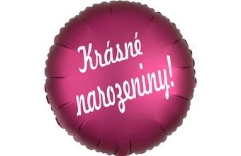 Fóliový balónek kruh tmavě růžový Krásné narozeniny !