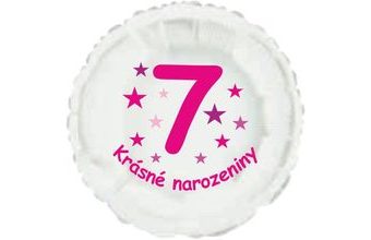 Krásné 7. narozeniny fóliový balónek kruh pro holky