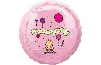 Balónek fóliový světle růžový Je to holka!