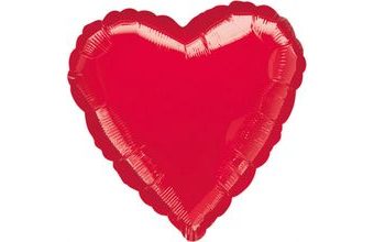 Balónek srdce červené metalické