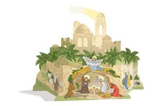 betlém starobylý, skládanka z kartonu BS-05 1120009