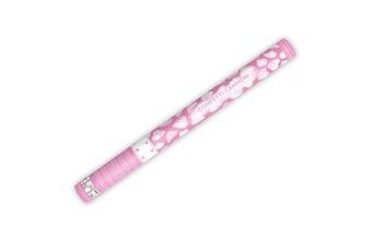 Vystřelovací konfety srdíčka bílé 60 cm