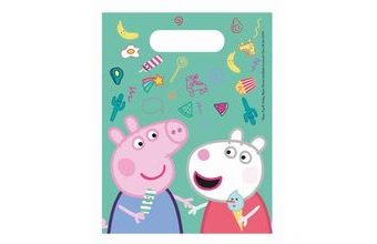 Plastové tašky na dárečky prasátko Peppa "Peppa Pig", 6 ks