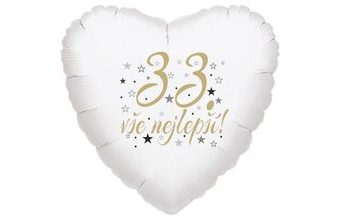 33. narozeniny balónek srdce