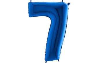 Balón foliový číslice MODRÁ - BLUE 115 cm - 7