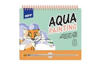 malování vodou 8A - blok 15x22cm se spirálou 8 listů + štětec 5301088