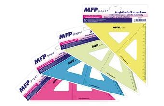 pravítko trojúhelník 45 s ryskou COLOURS 5310119