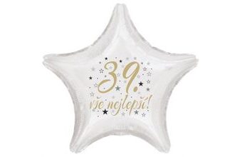 39. narozeniny balónek hvězda