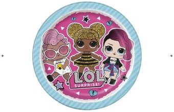 Papírové talíře LOL SURPRISE, 8 ks - 22 cm